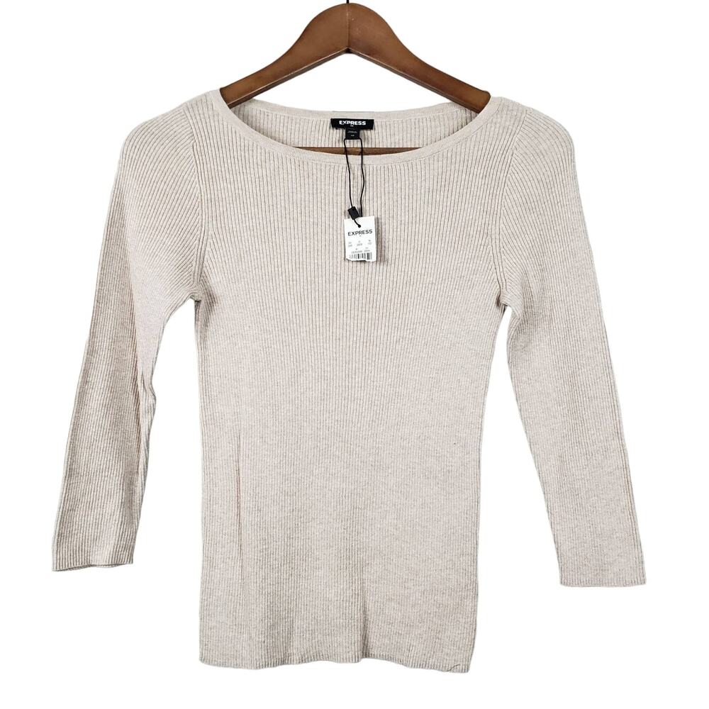 NEW! Express Ribbed Pullover Scoop Neck - XS